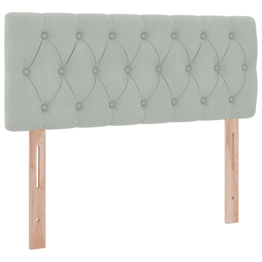 Krevet s od storage Svijetlo siva 120 x 200 cm Baršun