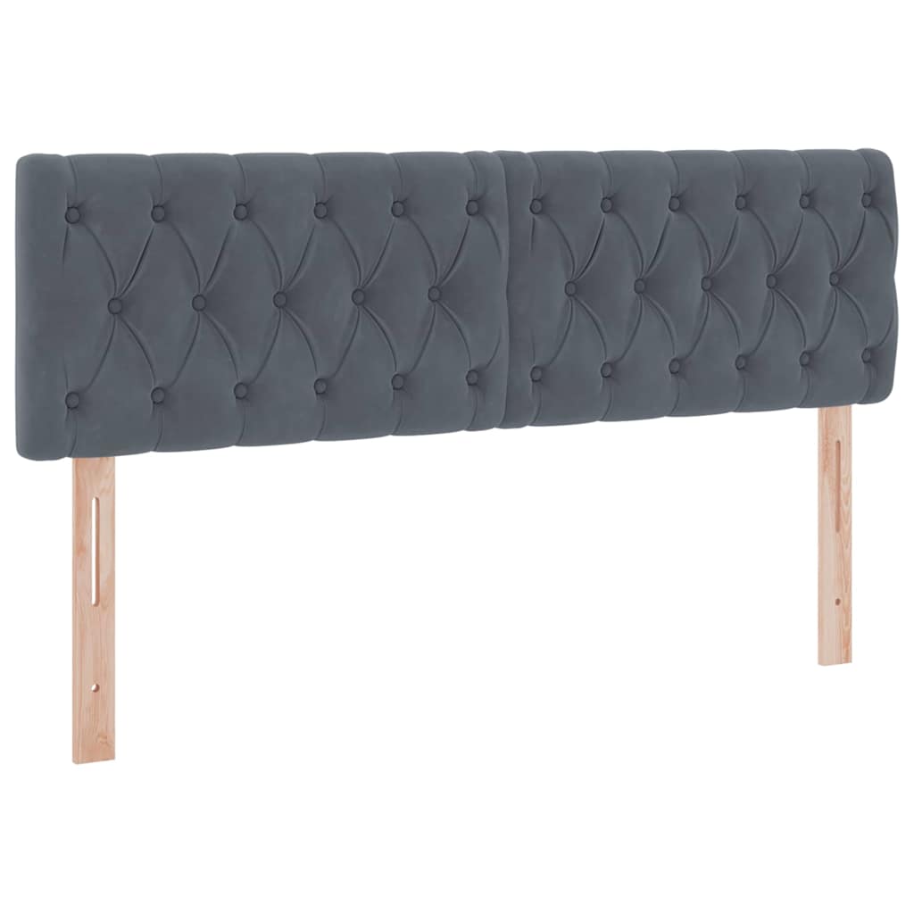 Krevet s od storage s madracem Tamno siva 140 x 190 cm Baršun