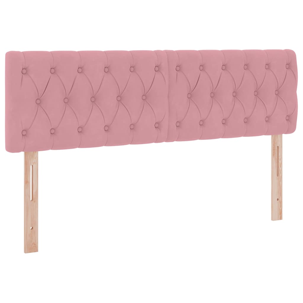 Krevet s od storage s madracem Ružičasta 140 x 190 cm Baršun