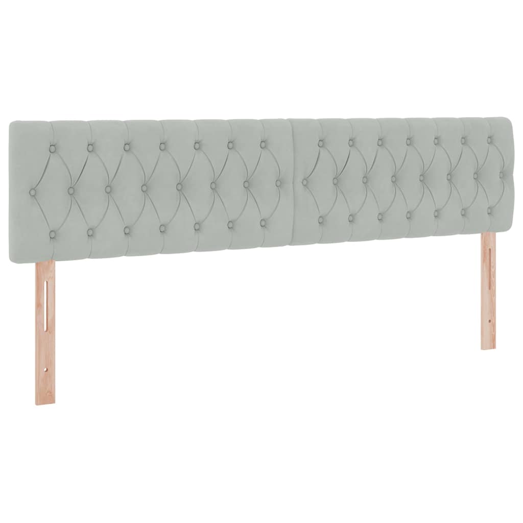 Krevet s od storage Svijetlo siva 180 x 200 cm Baršun