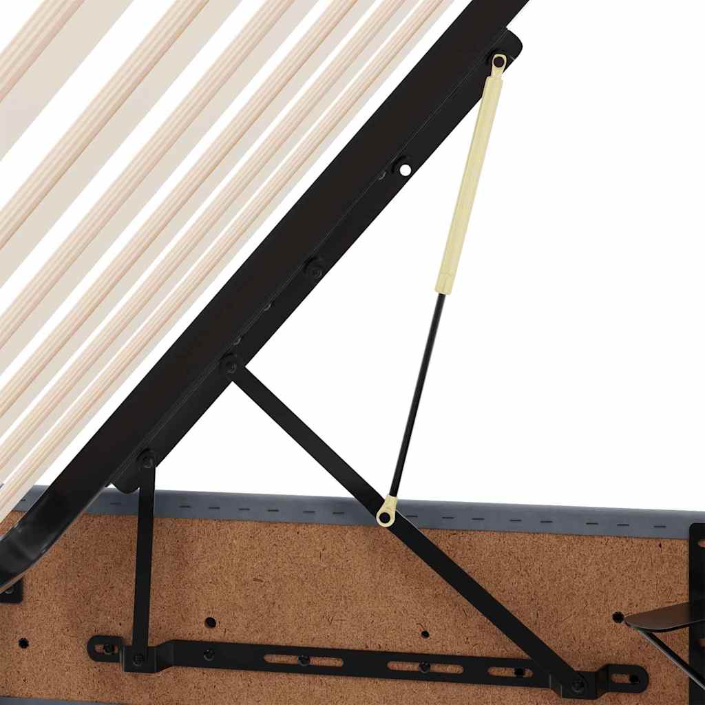 Krevet s od storage s madracem Tamno siva 90 x 190 cm Baršun