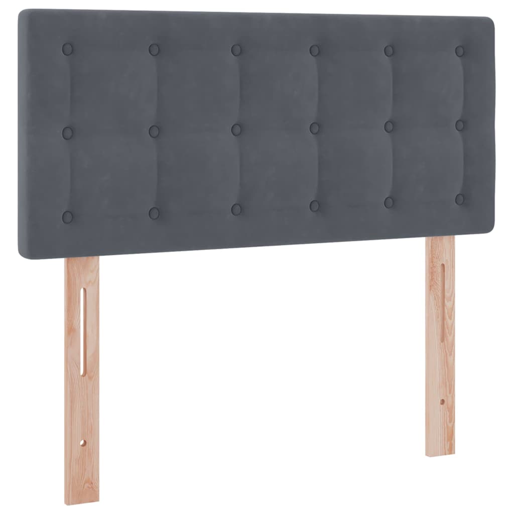 Krevet s od storage s madracem Tamno siva 90 x 190 cm Baršun