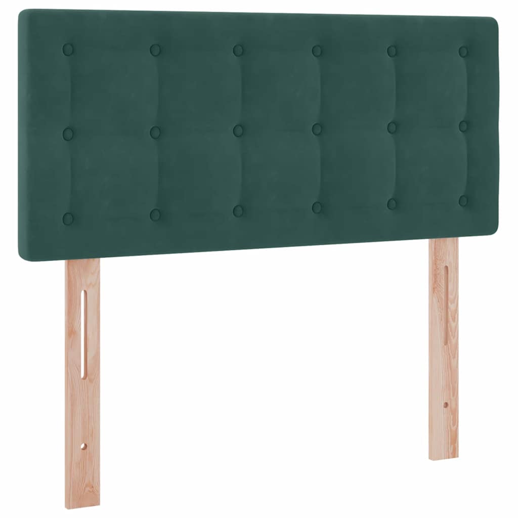 Krevet s od storage s madracem Tamnozelena 90 x 190 cm Baršun