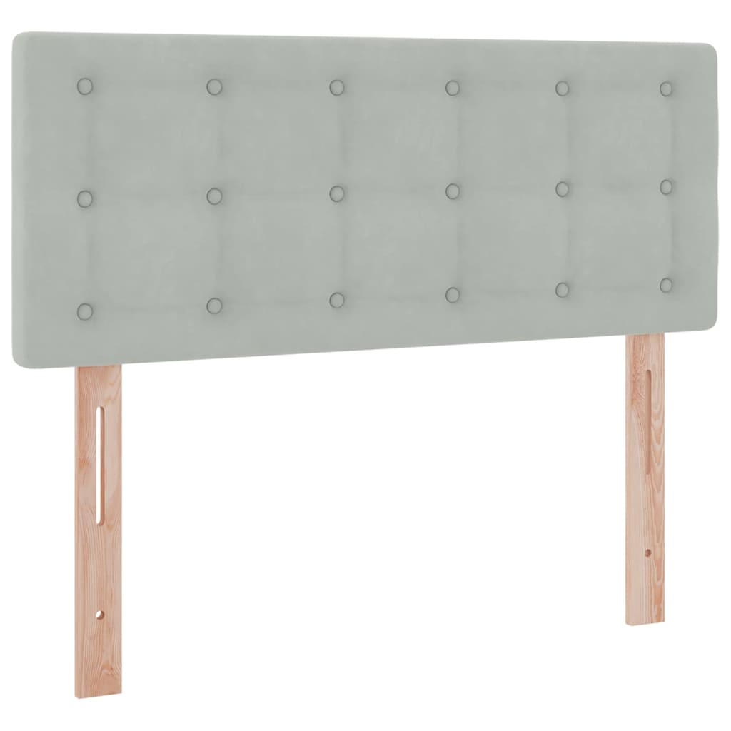 Krevet s od storage Svijetlo siva 120 x 200 cm Baršun