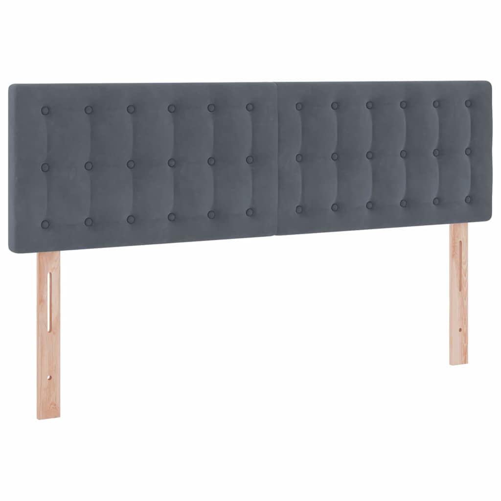 Krevet s od storage s madracem Tamno siva 140 x 190 cm Baršun