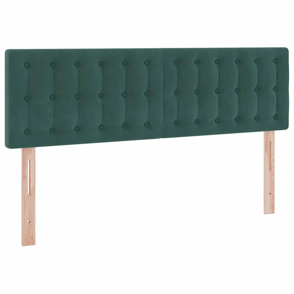 Krevet s od storage s madracem Tamnozelena 140 x 190 cm Baršun