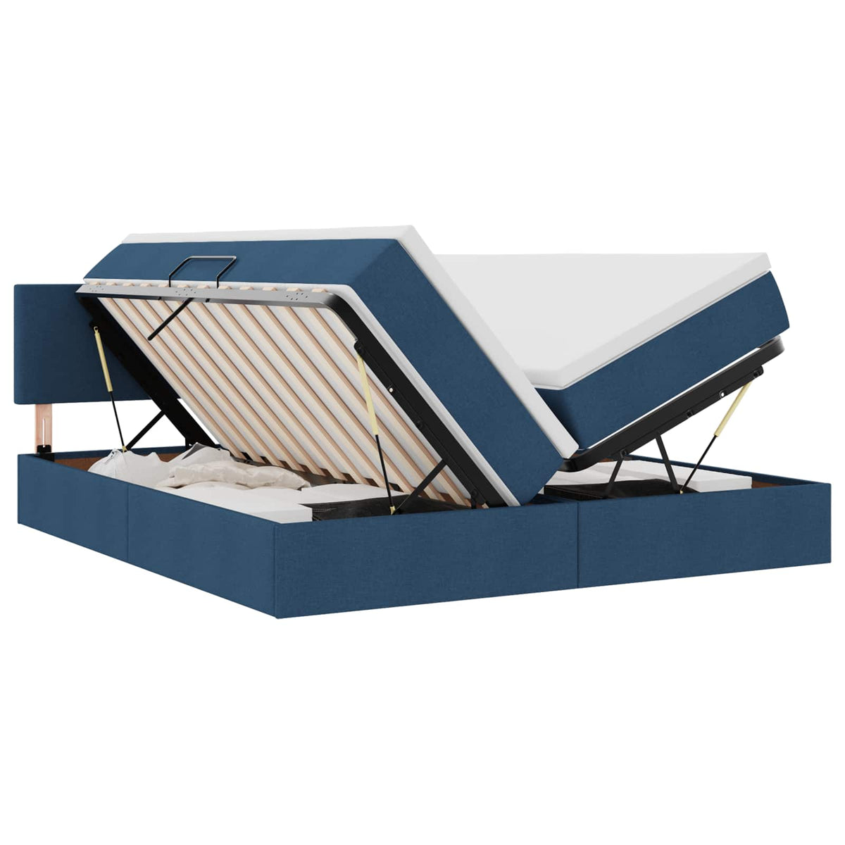 Krevet s od storage s madracem Plava 100 x 200 cm Lažna koža