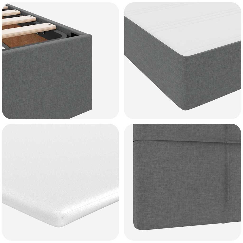Krevet s od storage Tamno siva 200 x 200 cm Lažna koža