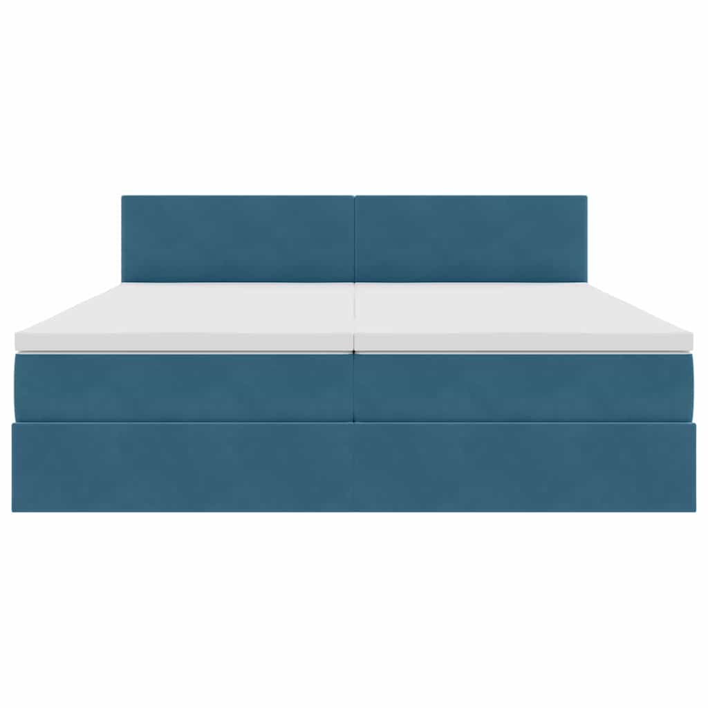 Krevet s od storage s madracem Tamno plava 90 x 200 cm