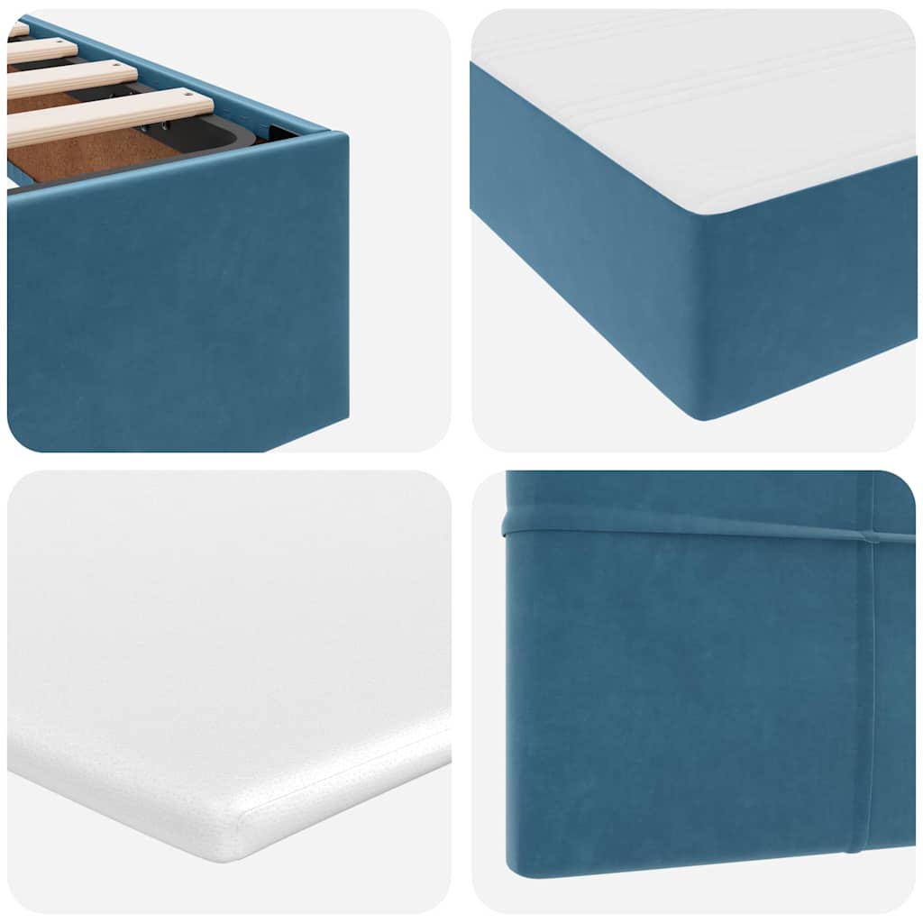 Krevet s od storage s madracem Tamno plava 90 x 200 cm