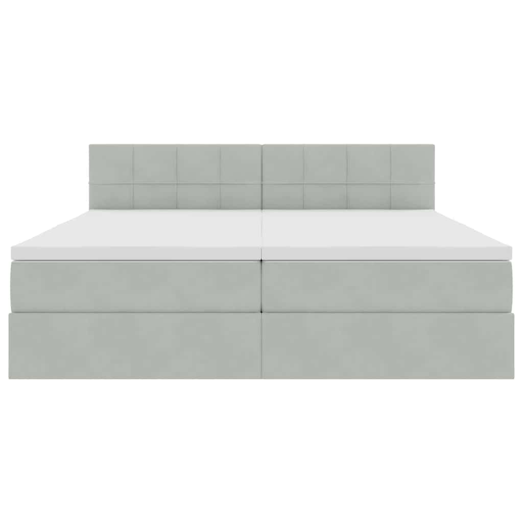 Krevet s od storage s madracem Svijetlo siva 100 x 200 cm