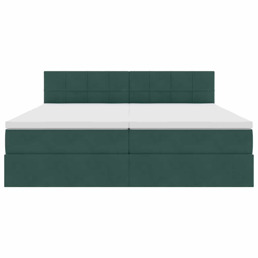 Krevet s od storage s madracem Tamnozelena 100 x 200 cm
