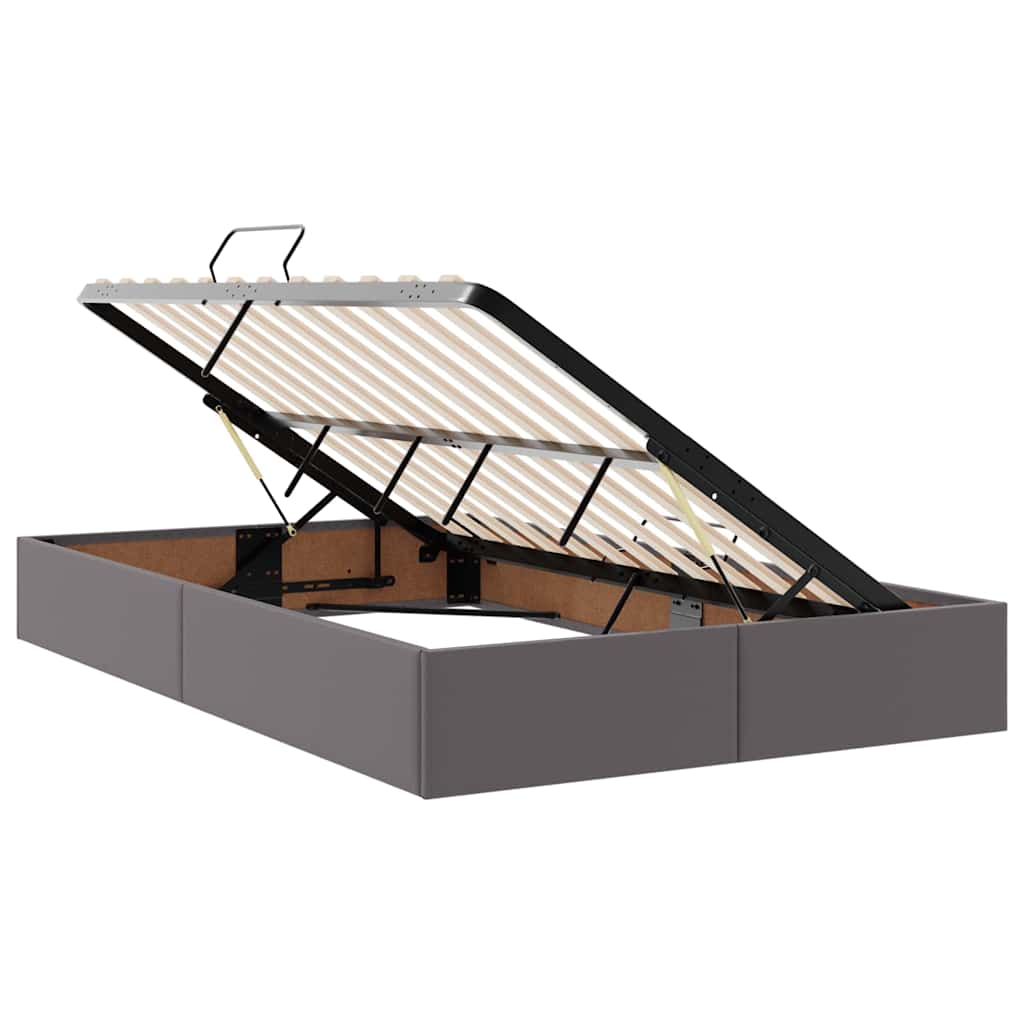 Krevet s prostorom za pohranu s LED-om Siva 120 x 190 cm