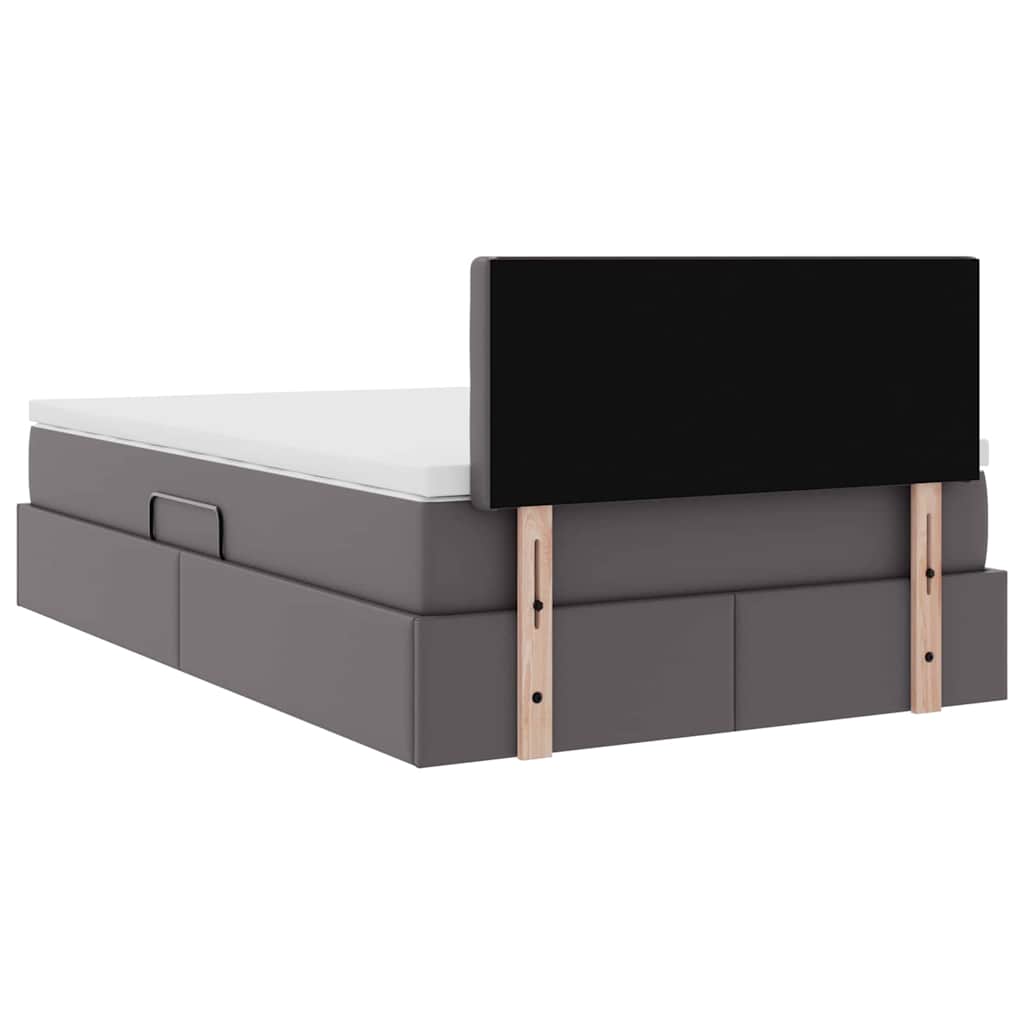 Krevet s prostorom za pohranu s LED-om Siva 120 x 190 cm
