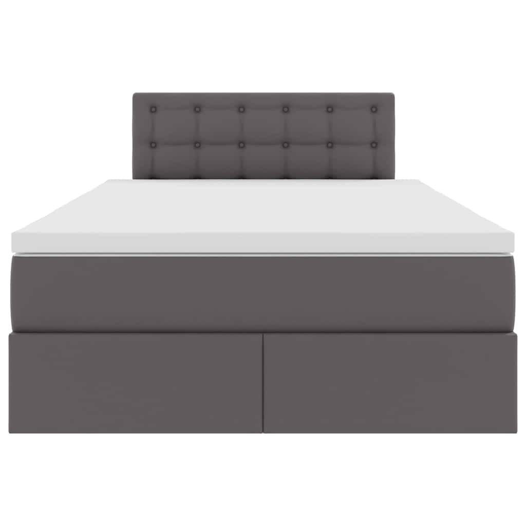 Krevet s prostorom za pohranu s LED-om Siva 120 x 190 cm