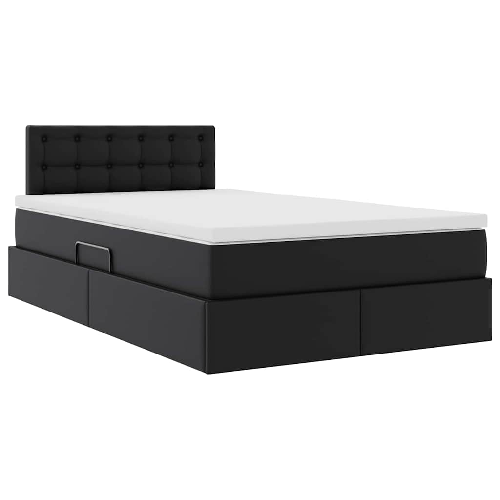 Krevet s prostorom za pohranu s LED-om Crna 120 x 200 cm