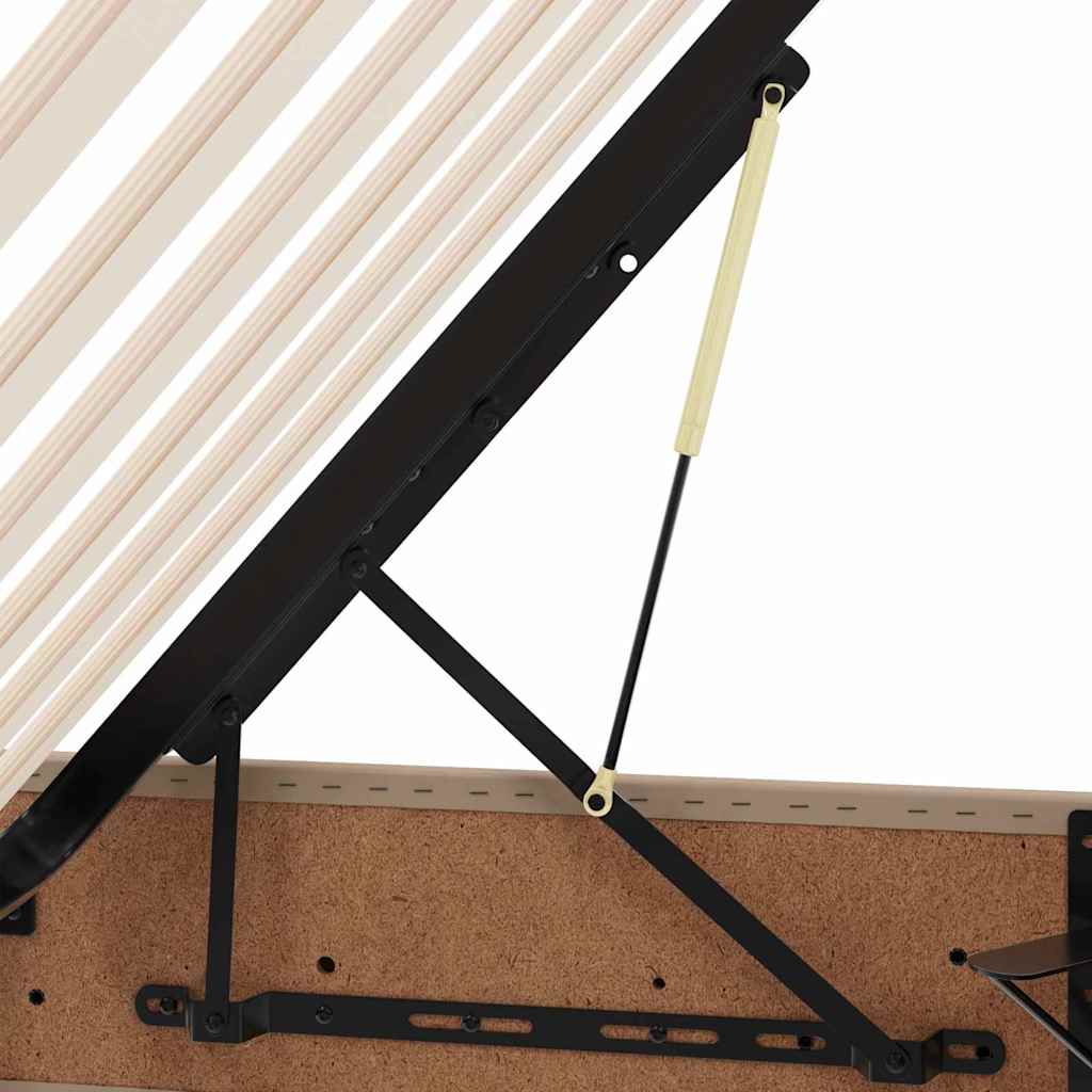 Krevet s prostorom za pohranu s LED-om Kapućino 140 x 200 cm
