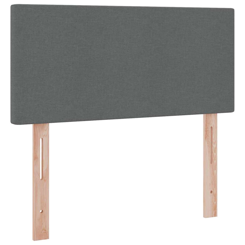 Krevet s prostorom za pohranu s LED-om Tamno siva 90 x 190 cm