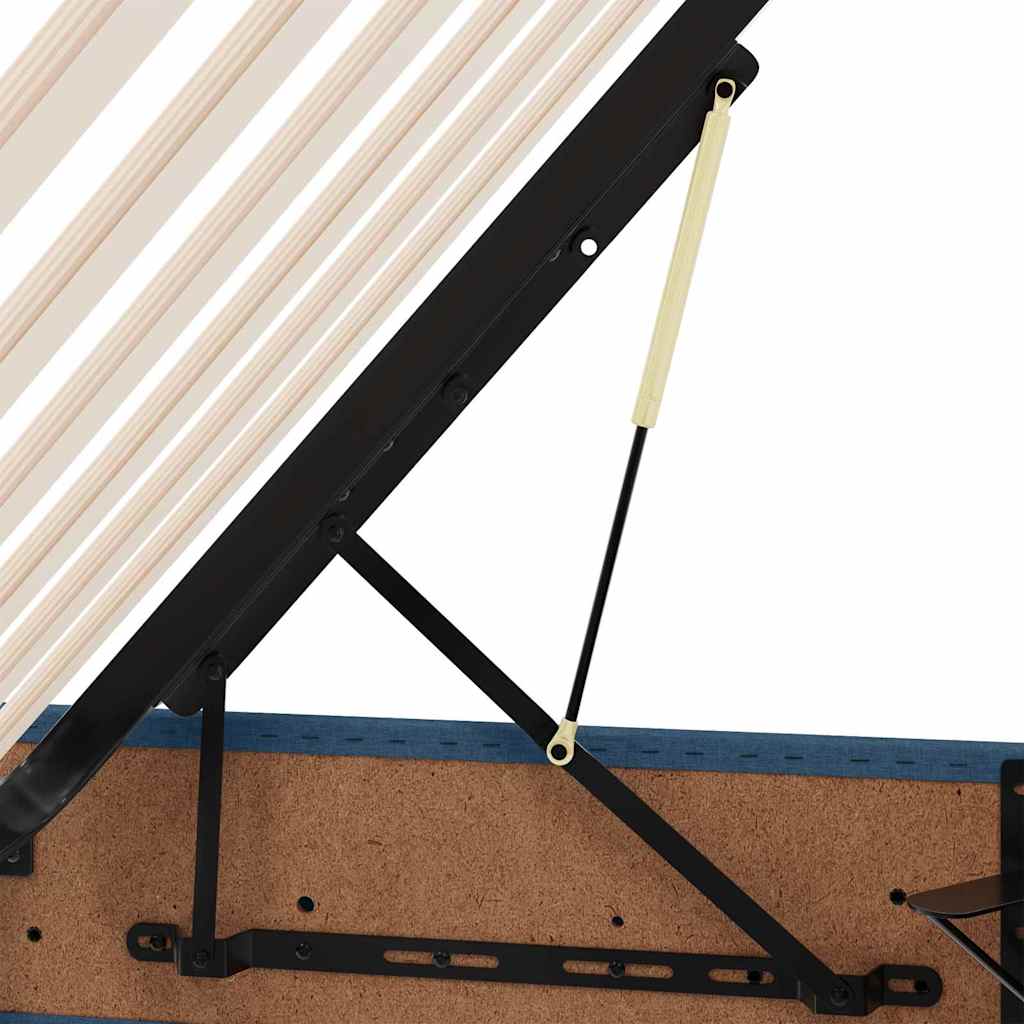 Krevet s prostorom za pohranu s LED-om Plava 160 x 200 cm