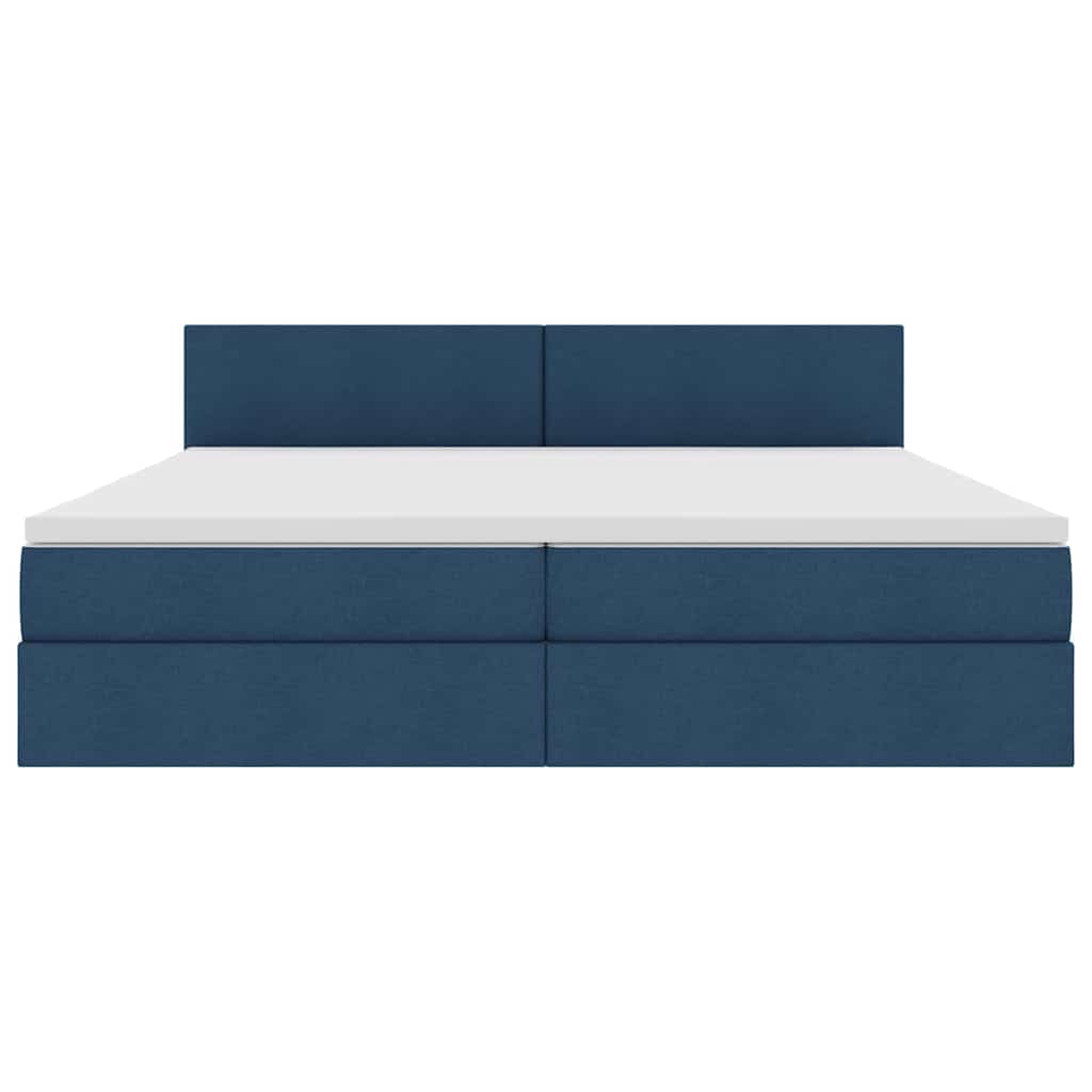 Krevet s prostorom za pohranu s LED-om Plava 200 x 200 cm