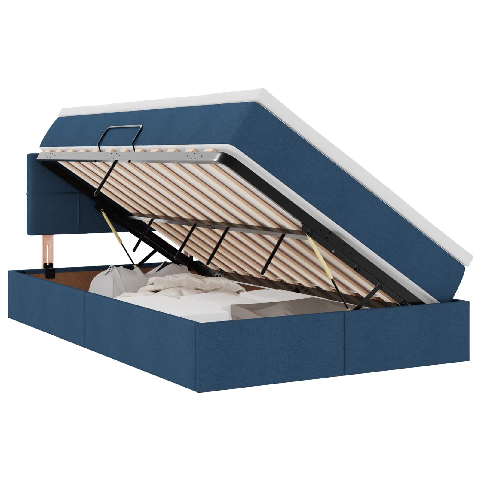 Krevet s prostorom za pohranu s LED-om Plava 120 x 200 cm