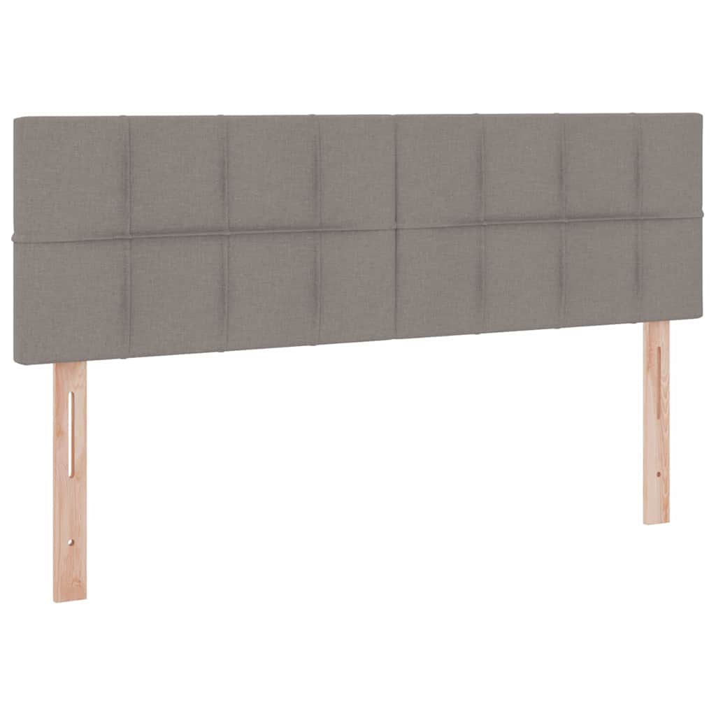 LED krevet za pohranu s madracem Sivosmeđa 140 x 200 cm Tkanina