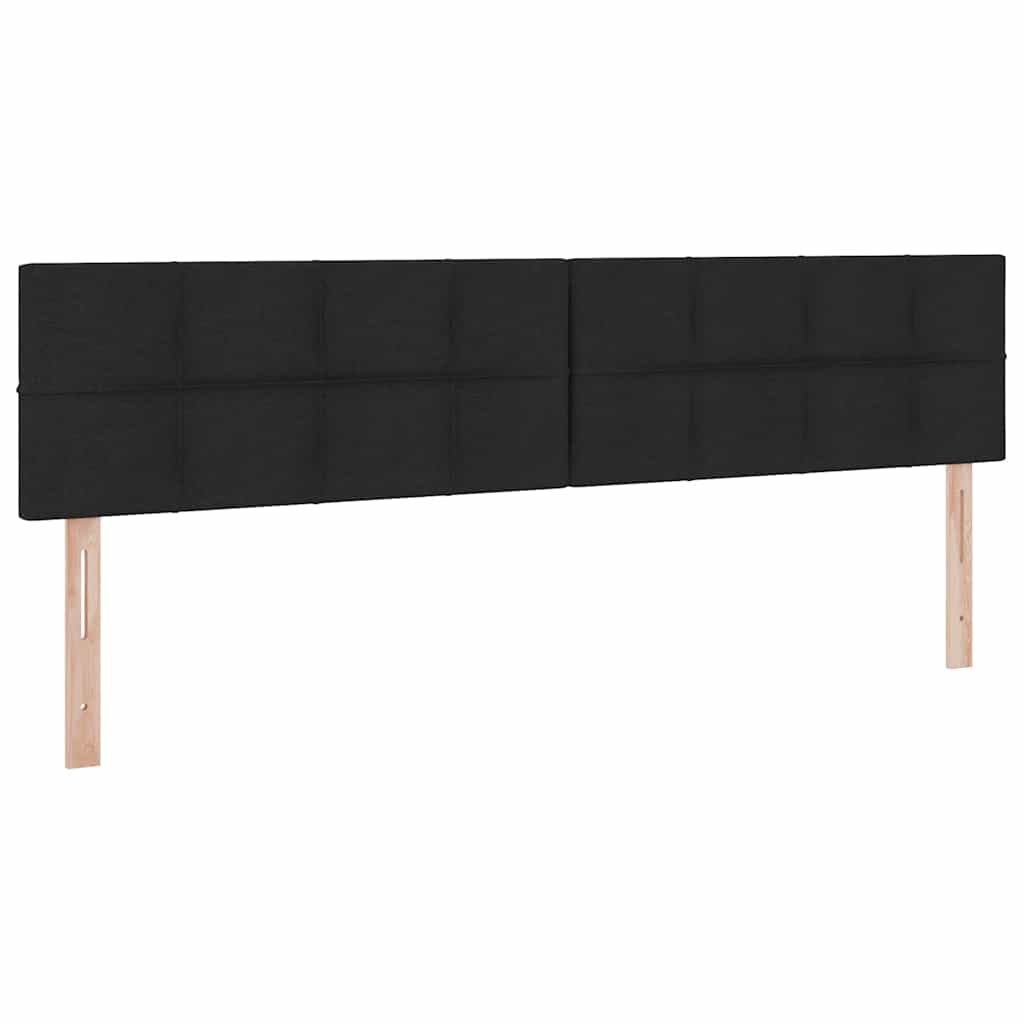 LED krevet za pohranu s madracem Crna 200 x 200 cm Tkanina