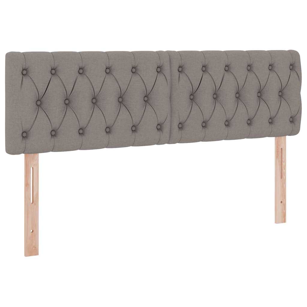 LED krevet za pohranu s madracem Sivosmeđa 140 x 200 cm Tkanina