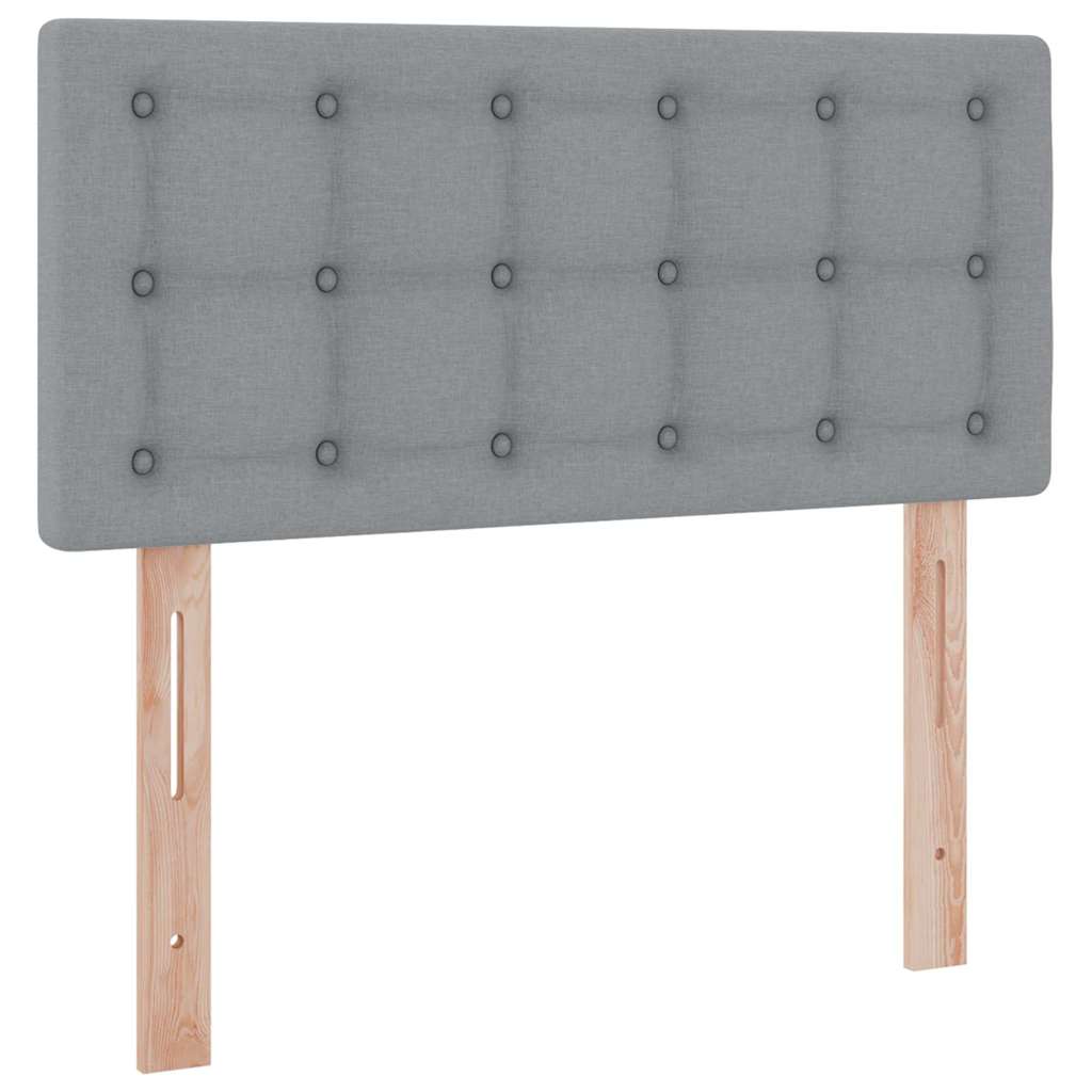 LED krevet za pohranu s madracem Svjetlosiva 90 x 200 cm