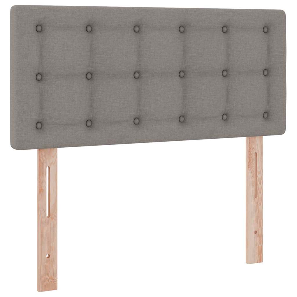 LED krevet za pohranu s madracem Sivosmeđa 100 x 200 cm Tkanina