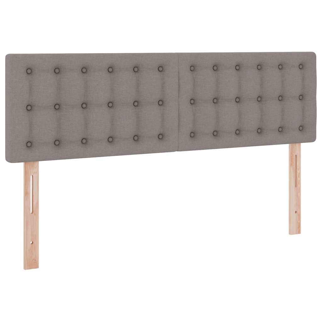 LED krevet za pohranu s madracem Sivosmeđa 140 x 200 cm Tkanina
