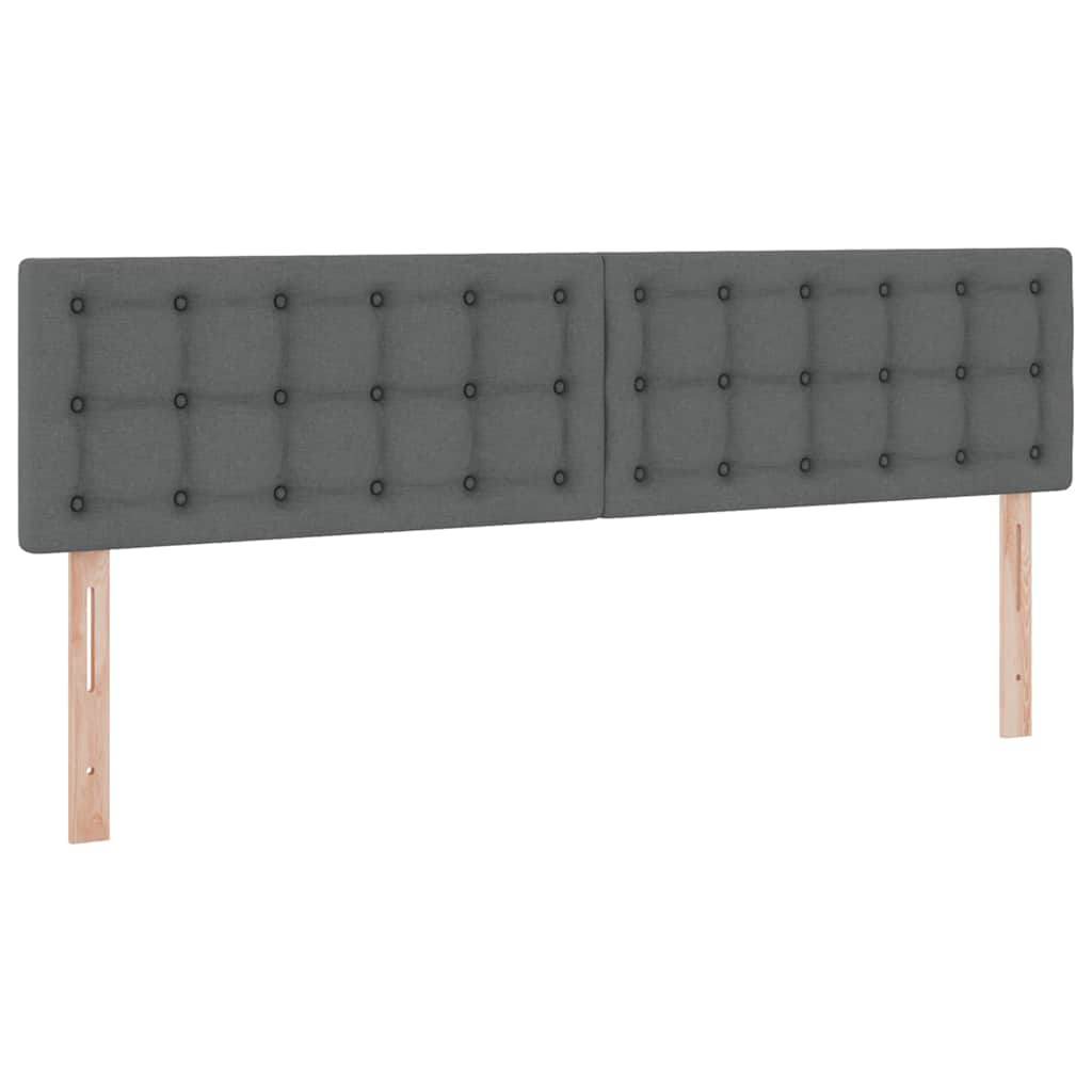 LED krevet za pohranu s madracem Tamnosiva 160 x 200 cm Tkanina