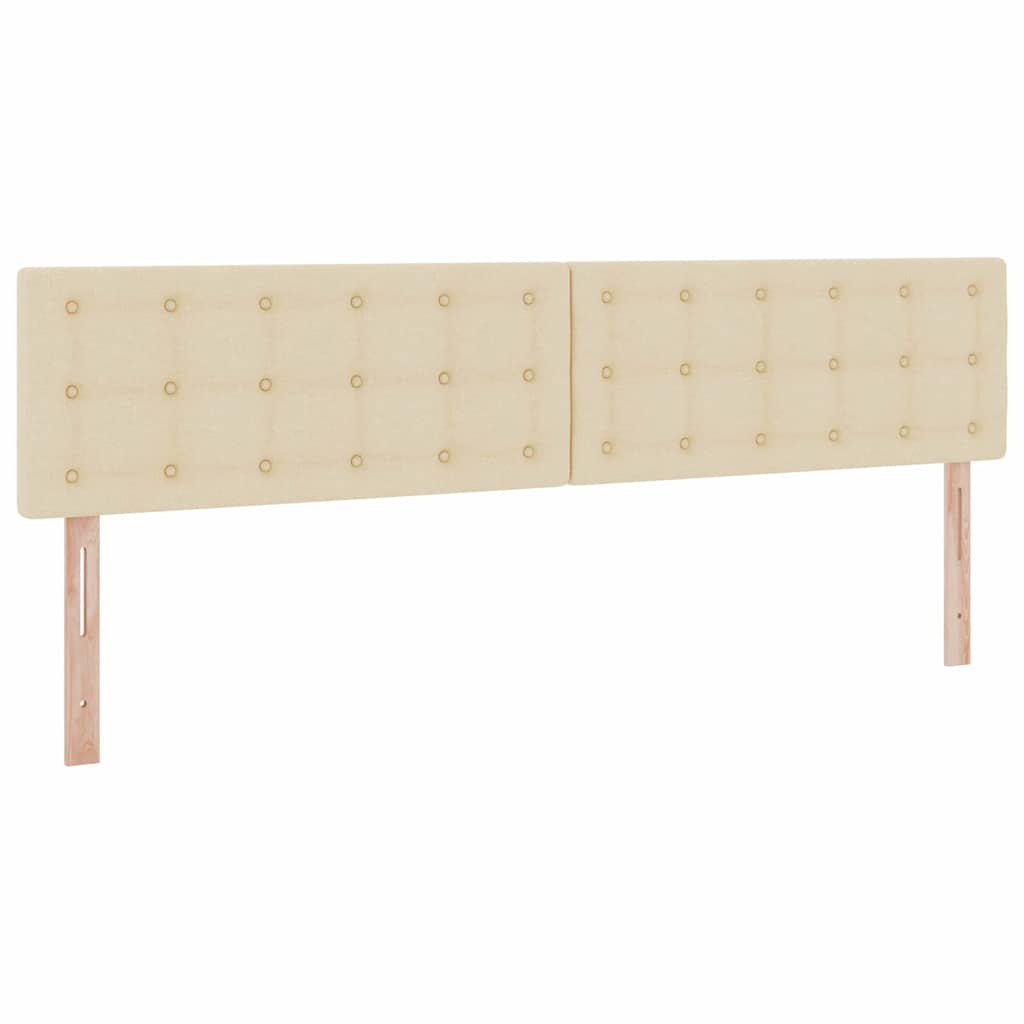 LED krevet za pohranu s madracem Krema 200 x 200 cm Tkanina