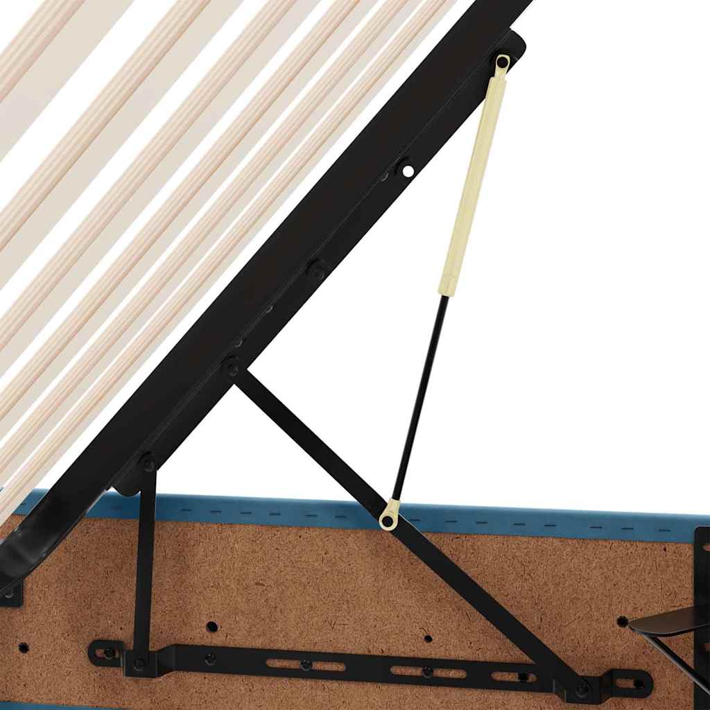 Krevet s prostorom za pohranu s LED-om Tamno plava 90 x 200 cm