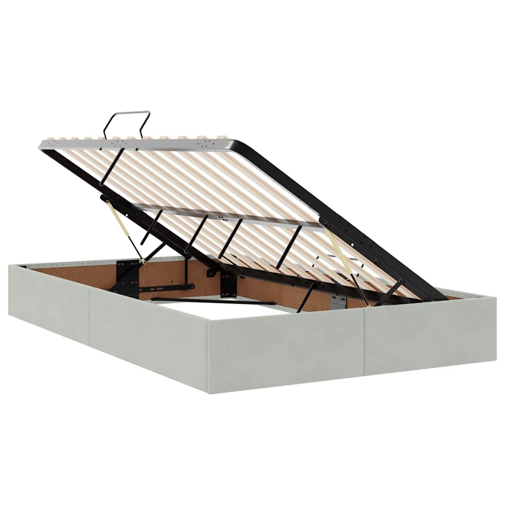 Krevet s prostorom za pohranu s LED-om 120 x 200 cm Baršun