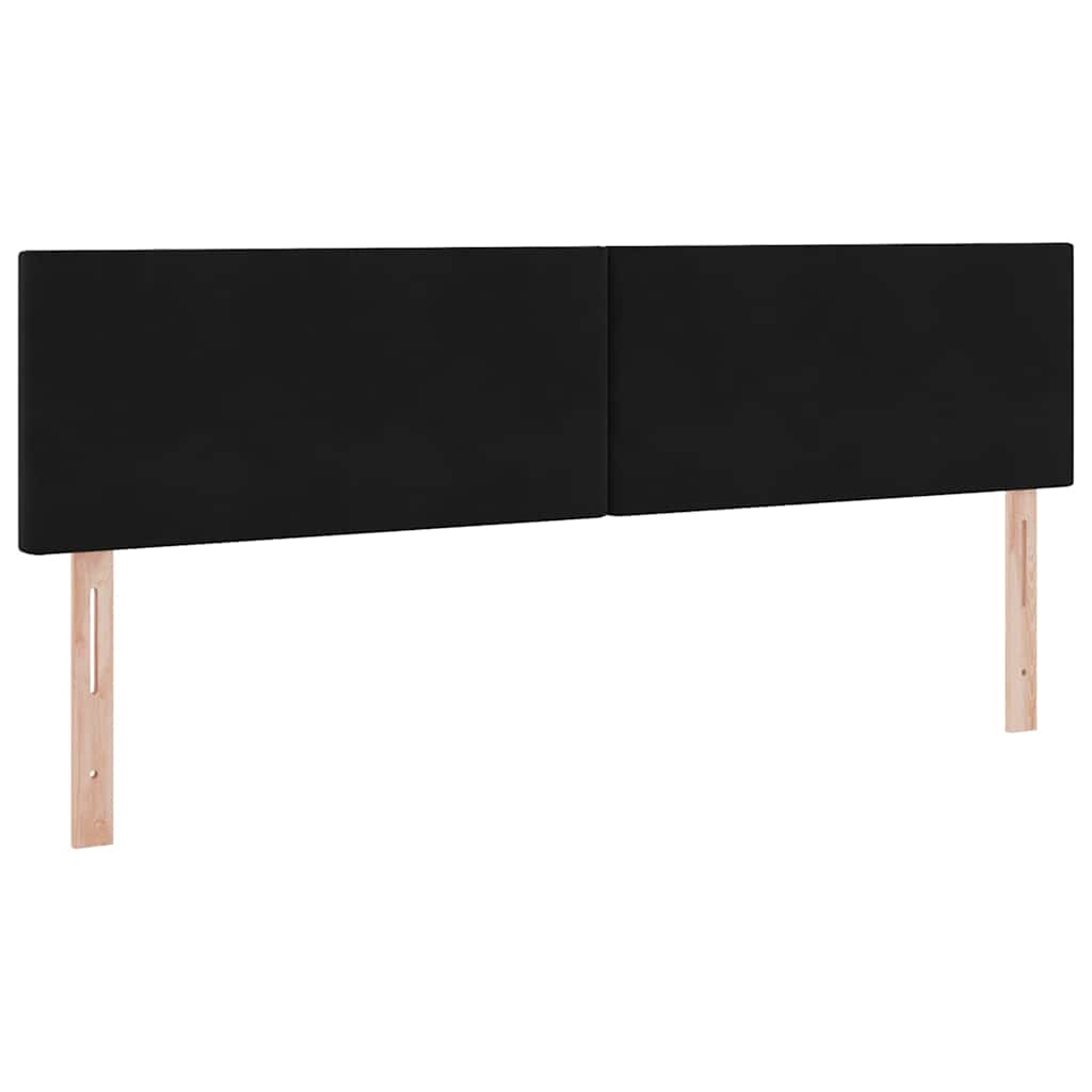 Krevet s prostorom za pohranu s LED-om Crna 160 x 200 cm Baršun