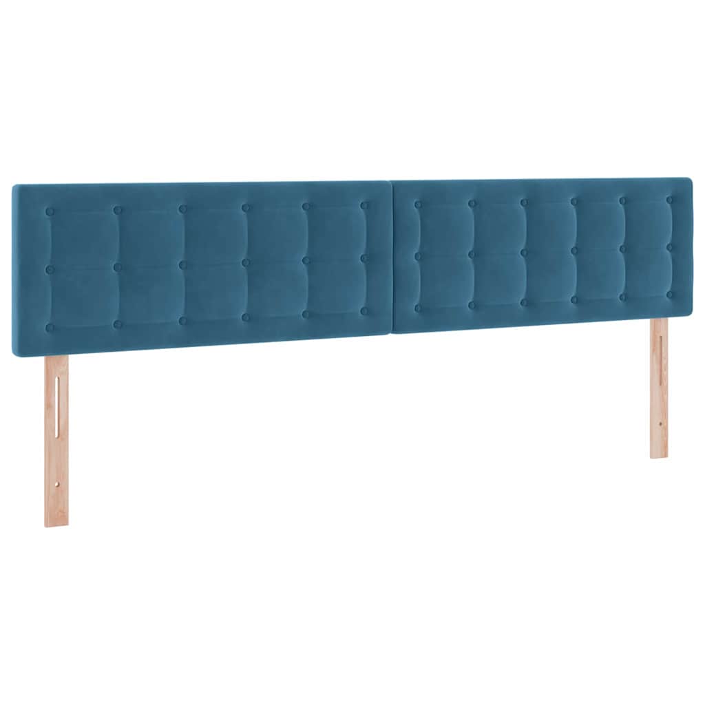 Krevet s prostorom za pohranu s LED-om Tamno plava 200 x 200 cm