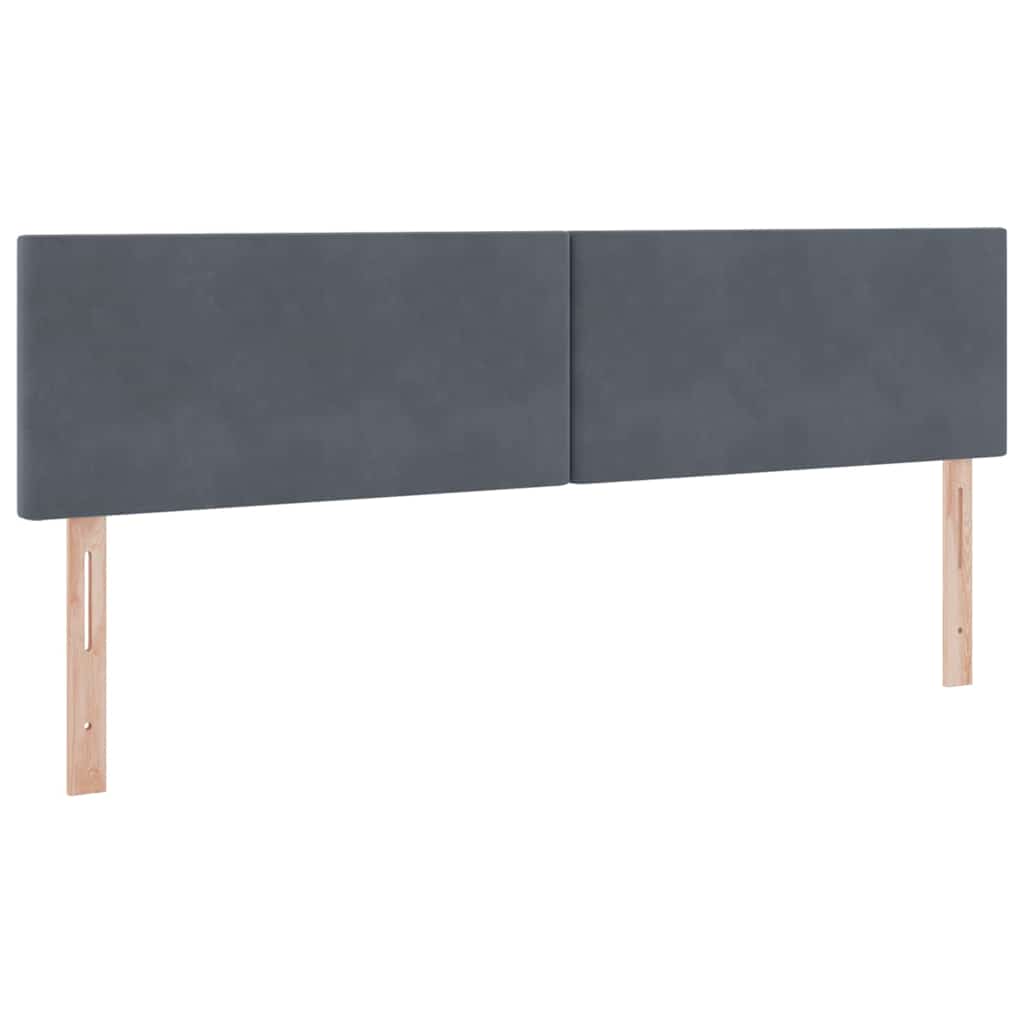 Krevet s LED trakama s pohranom Tamno siva 200 x 200 cm Baršun