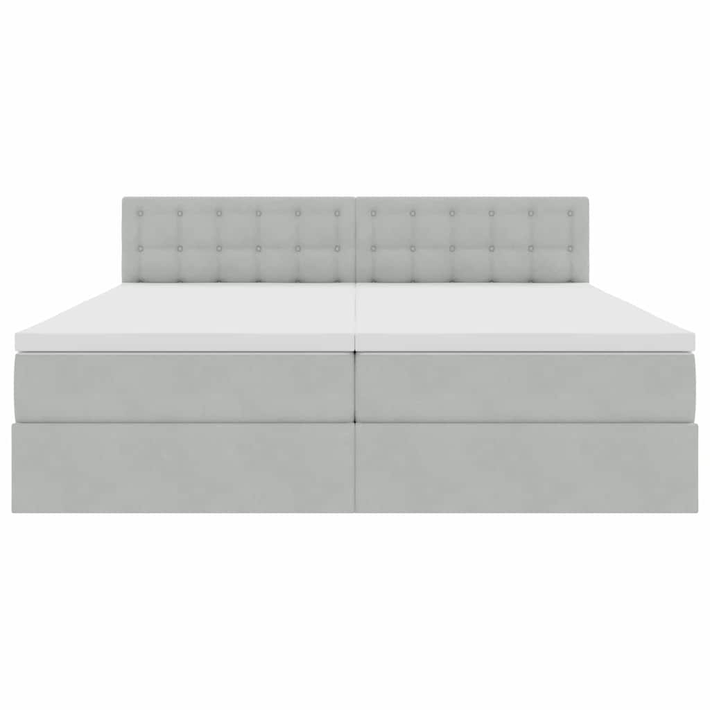 Krevet s LED trakama Svijetlo siva 180 x 200 cm Baršun