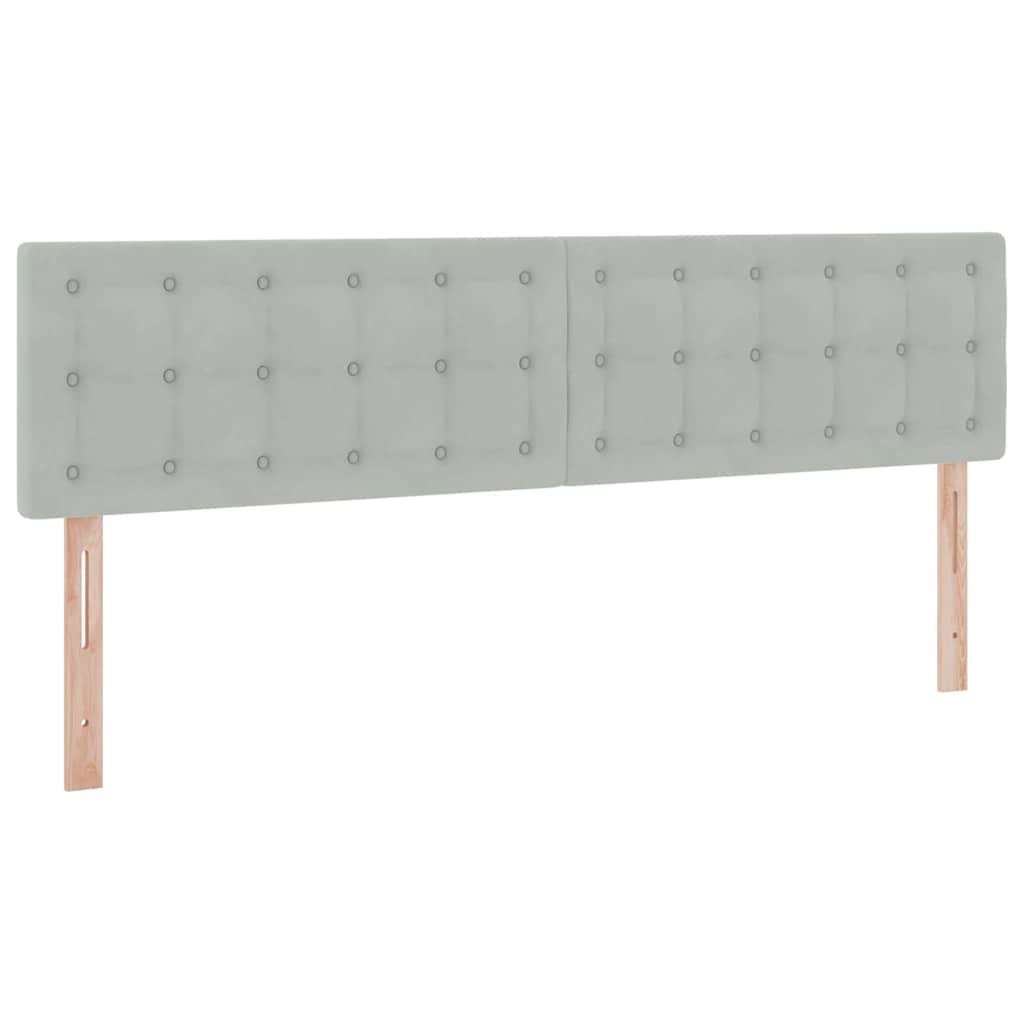 Krevet s LED trakama Svijetlo siva 180 x 200 cm Baršun