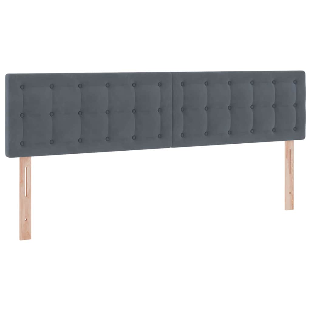 Krevet s LED trakama s pohranom Tamno siva 180 x 200 cm Baršun