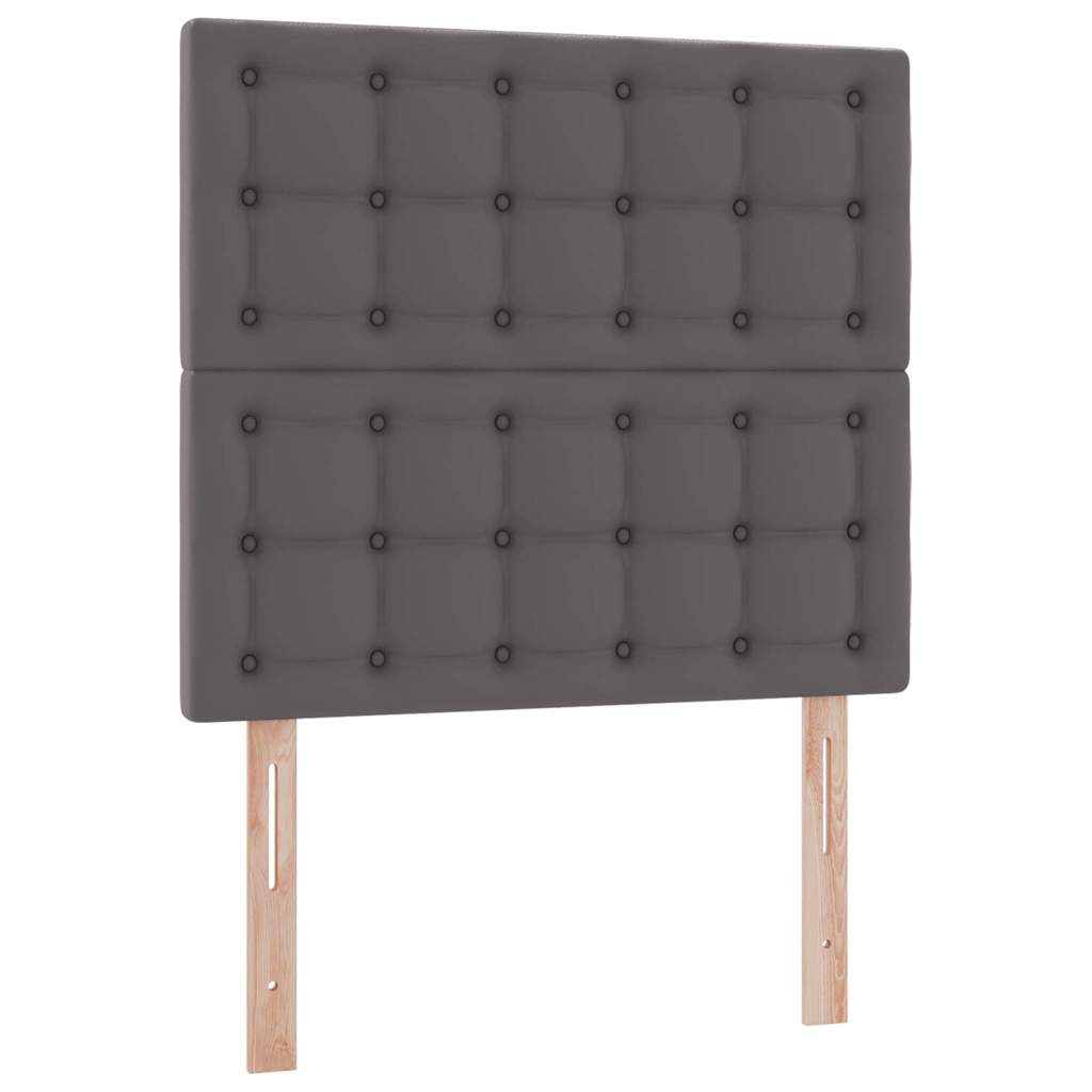 Krevet s od storage s madracem Siva 90 x 200 cm Lažna koža