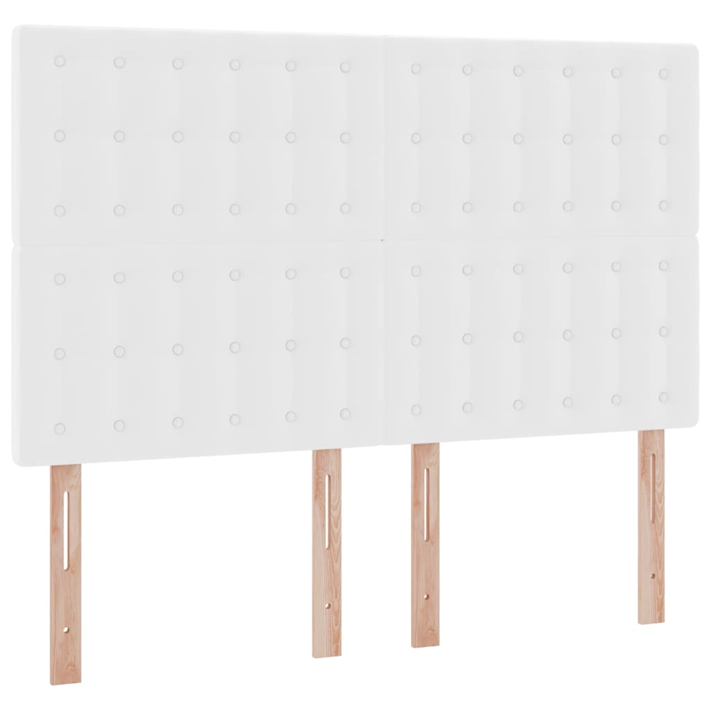 Krevet s od storage Čista bijela 140 x 190 cm Lažna koža