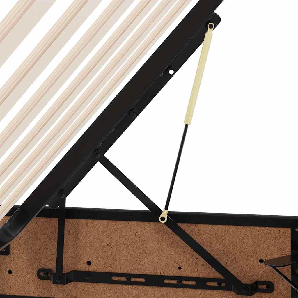 Krevet s od storage s madracem Crna 140 x 200 cm Lažna koža