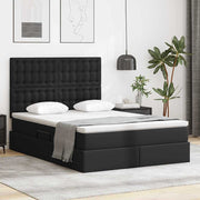 Krevet s od storage s madracem Crna 140 x 200 cm Lažna koža
