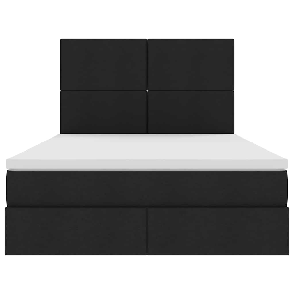 Krevet s madracem i skladištem Crna 140 x 190 cm Poliester