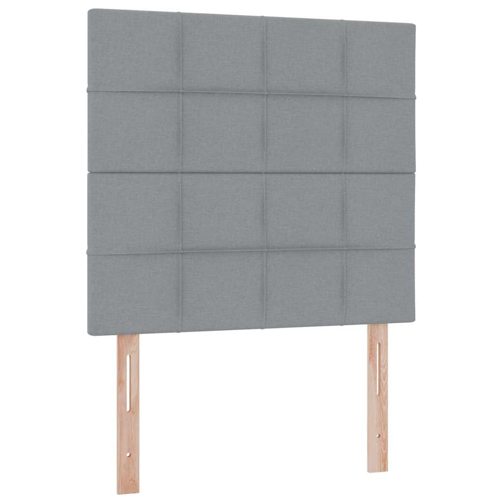 Krevet s madracem i skladištem Svijetlo siva 90 x 190 cm