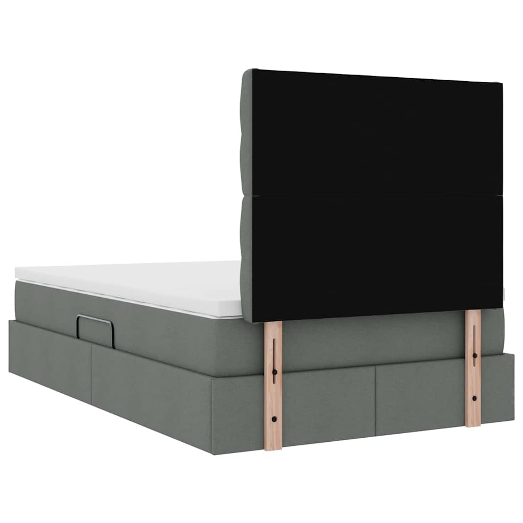 Krevet s madracem i skladištem Tamno siva 120 x 200 cm