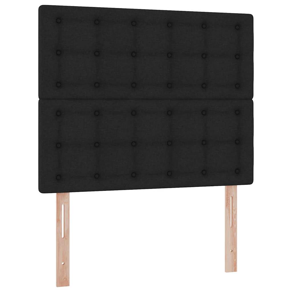 Krevet s madracem i skladištem Crna 120 x 190 cm tkanina