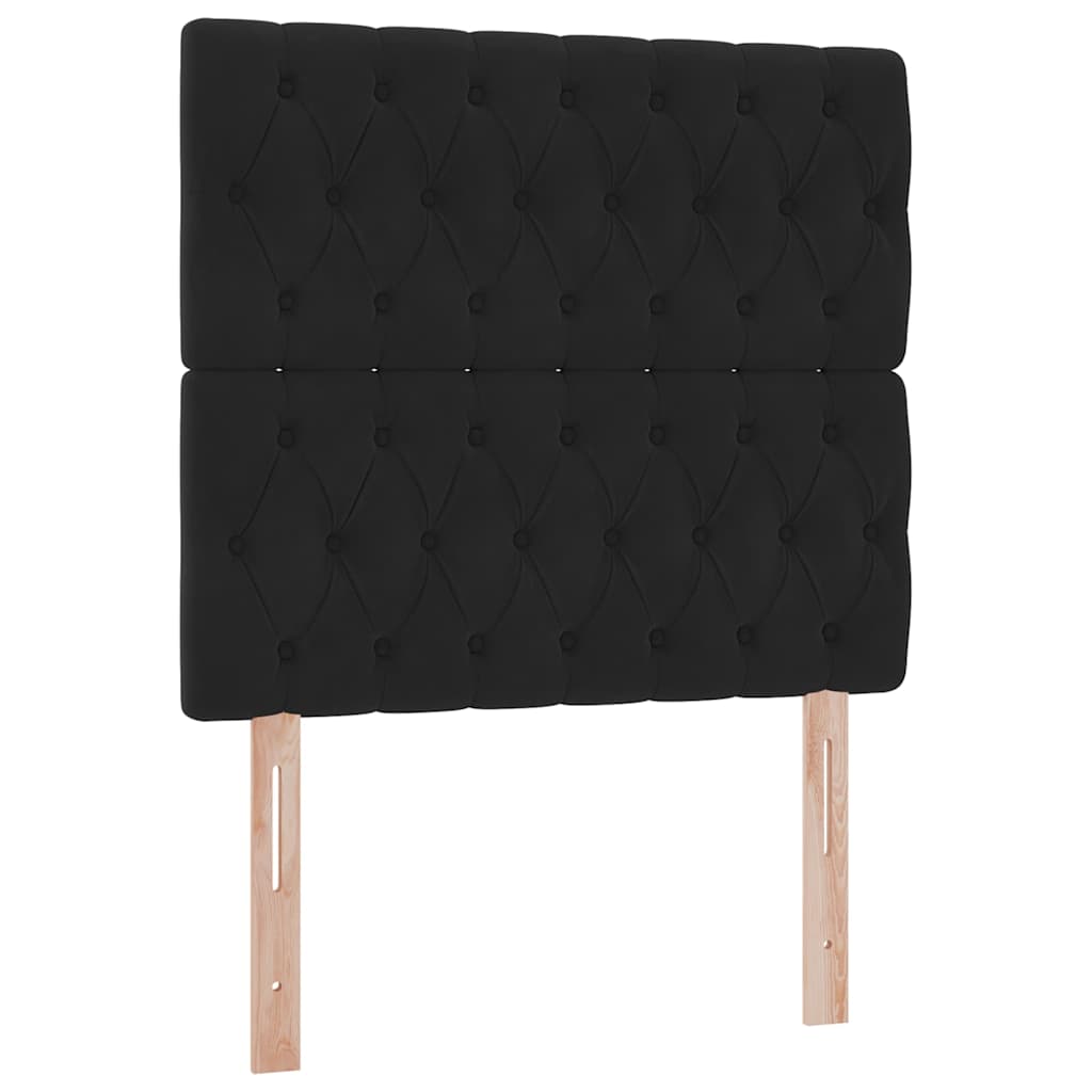 Krevet s madracem i skladištem Crna 90 x 200 cm Baršun